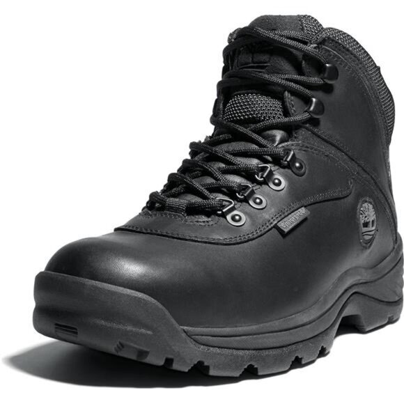 Black Men's White Ledge Mid Waterproof Leather Winter‎ Hiking Outdoor Boots - Picture 1 of 6